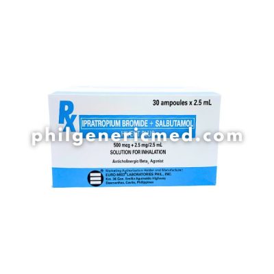 Ipratropium Bromide + Salbutamol HIVENT PLUS 500mcg + 2.5mL Ampoules 30's