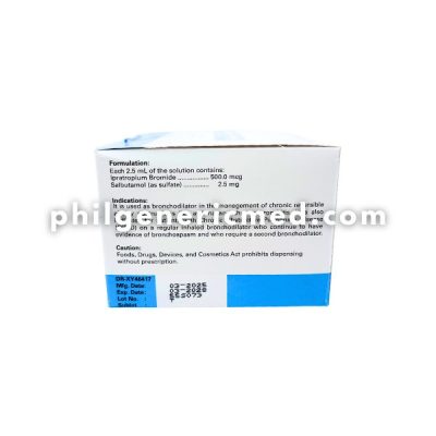 Ipratropium Bromide + Salbutamol HIVENT PLUS 500mcg + 2.5mL Ampoules 30's - Image 3