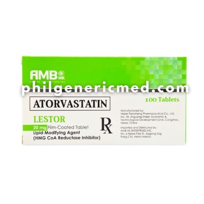 Atorvastatin LESTOR 20mg Film-Coated Tablet 100's