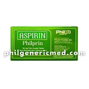 Aspirin PHILPRIN 80mg Film-Coated Tablet 100's