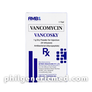 Vancomycin VANCOSKY 1g Dry Powder for Injection Vial 1's