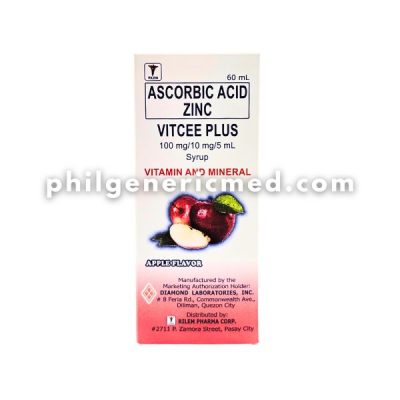 Ascorbic Acid Zinc VITCEE PLUS 100mg Apple 60mL