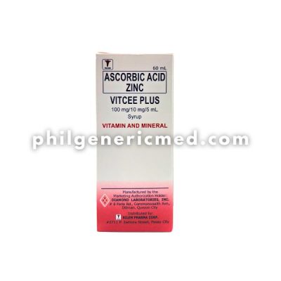 Ascorbic Acid Zinc VITCEE PLUS 100mg Apple 60mL - Image 2