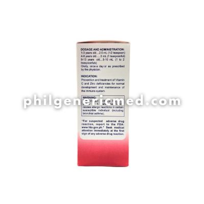 Ascorbic Acid Zinc VITCEE PLUS 100mg Apple 60mL - Image 4