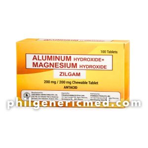 Aluminum Hydroxide+Magnesium Hydroxide ZILGAM 200mg Chewable Tablet 100's