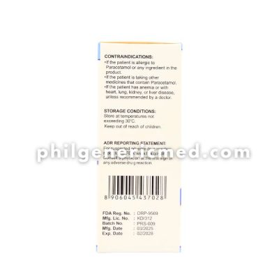 Paracetamol PYRESAPH-250 250mg/5mL Suspension 60mL - Image 3