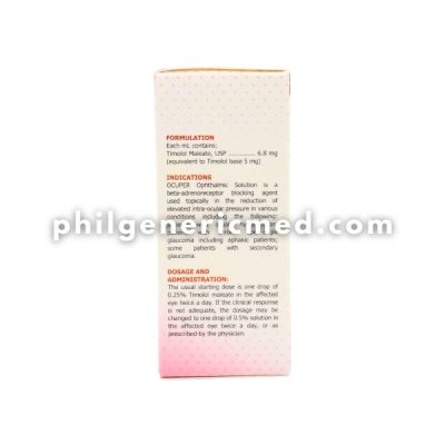 Timolol Maleate OCUPER 5mg/mL (0.5% w/v) Ophthalmic 5mL - Image 3