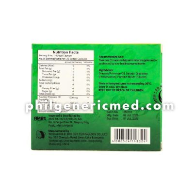 Evening Primrose Oil E-ROSE 1000mg Capsules 30's - Image 2