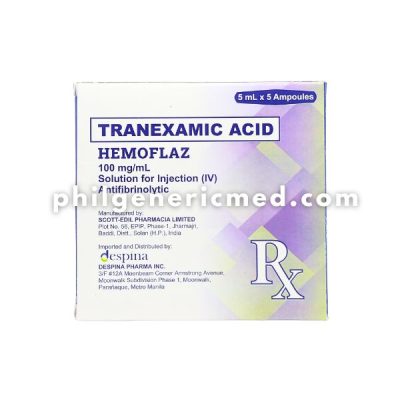 Tranexamic Acid HEMOFLAZ 100mg/mL IV 5's