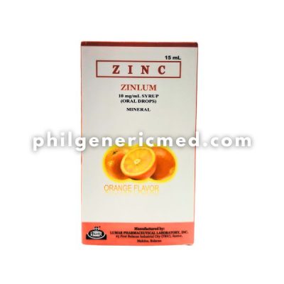 Zinc Sulfate ZINLUM 10mg Syrup Oral Drops 15mL