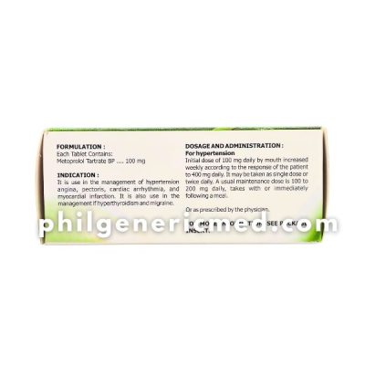 Metoprolol Tartrate PROMETIN-100 100mg Tablet 100's - Image 3