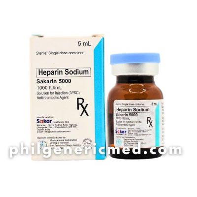 Heparin Sodium SAKARIN 5000 1000IU/Ml 5mL 1's - Image 4