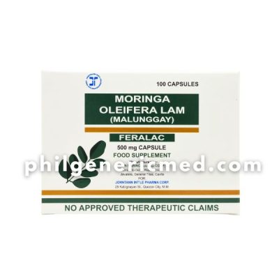 Moringa Oleifera Lam (Malunggay) FERALAC 500mg Capsule 100's