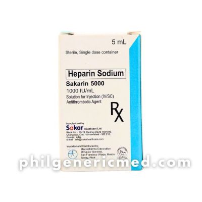 Heparin Sodium SAKARIN 5000 1000IU/Ml 5mL 1's