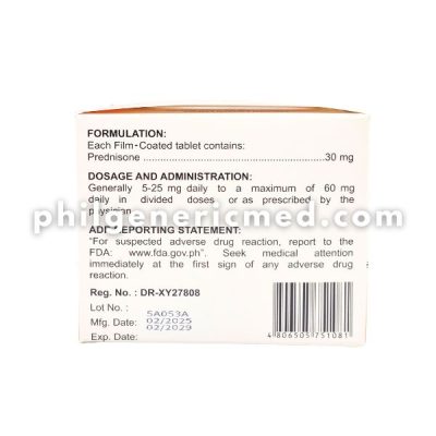 Prednisone PRED 30 30mg Film-Coated Tablet 100's - Image 4