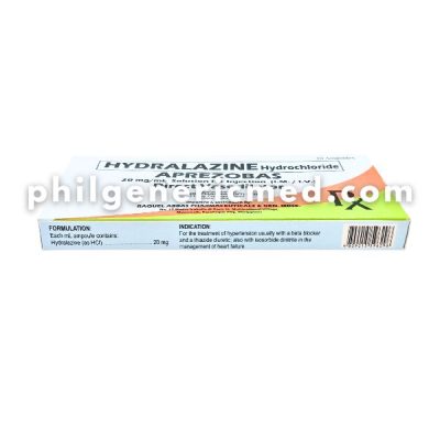 Hydralazine Hydrochloride APREZOBAS 20mg/mL Ampoules 10's - Image 3