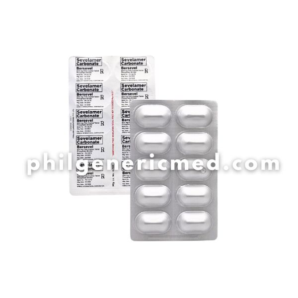 Sevelamer Carbonate BERSEVEL 800 mg Film-Coated Tablet 30's - Image 4