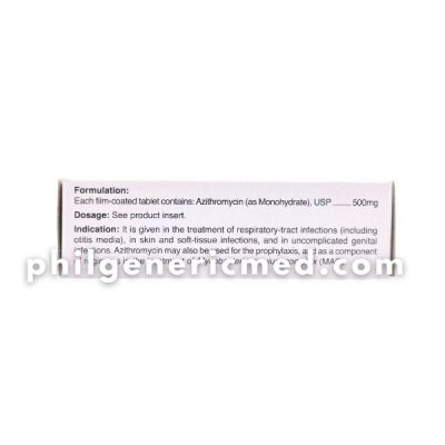 Azithromycin AZITHRO-NATRAPHARM 500 mg Film-Coated Tablet  3's - Image 3