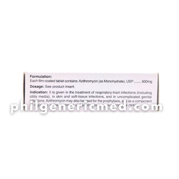 Azithromycin AZITHRO-NATRAPHARM 500 mg Film-Coated Tablet  3's - Image 3