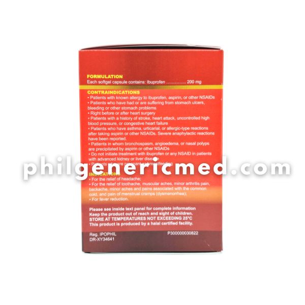 Ibuprofen MEDICOL ADVANCE 200 mg Softgel Capsule 100's - Image 3