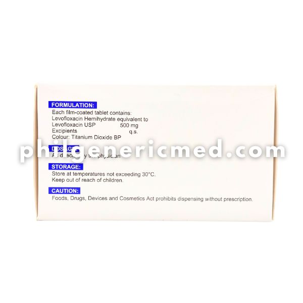 Levofloxacin QUINOGEN 500 mg Film-Coated Tablet 100's - Image 4