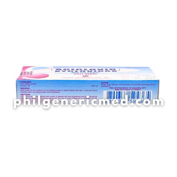 Aciclovir XYCLOVIRAX Forte 400mg Tablet 30’s - Image 4