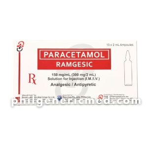 Paracetamol RAMGESIC 150 mg/2 mL Solution for Injection Ampoules 10's