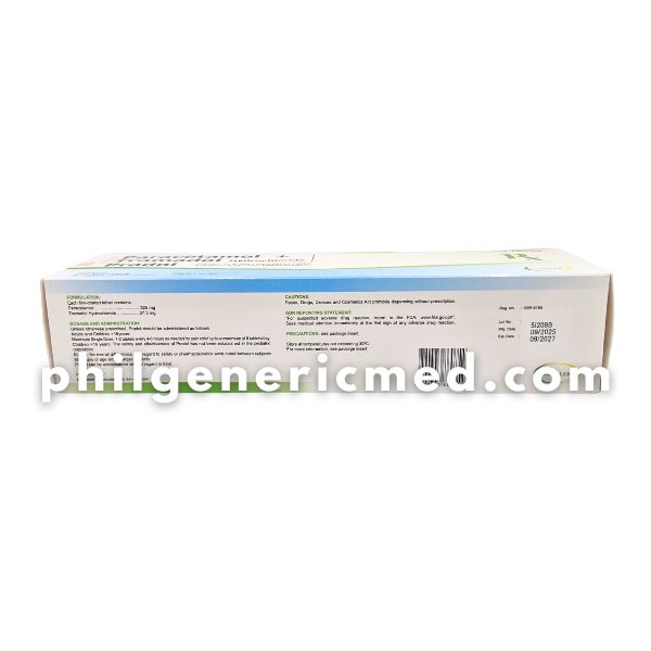 Paracetamol + Tramadol Hydrochloride PRADOL 325 mg/37.5 mg Film-Coated Tablet 100's - Image 2