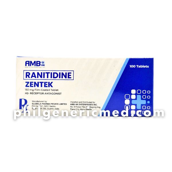 Ranitidine ZENTEK 150 mg Film-Coated Tablet 100's