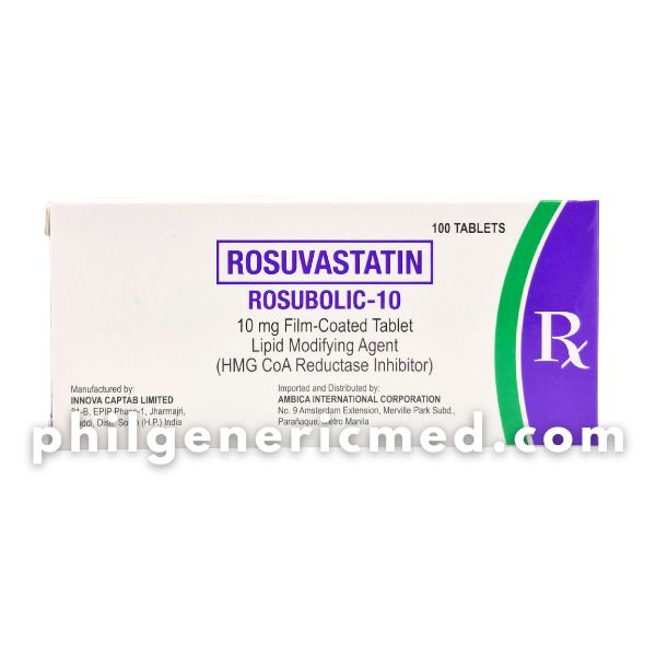 Rosuvastatin ROSUBOLIC-10 10 mg Film-Coated Tablet 100's