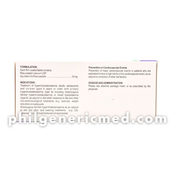 Rosuvastatin ROSUBOLIC-10 10 mg Film-Coated Tablet 100's - Image 3