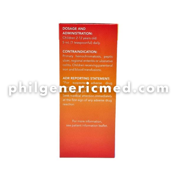 Vitamin B-Complex + Iron + Lysine + Buclizine Hydrochloride IROPLUS Syrup 120ml - Image 3