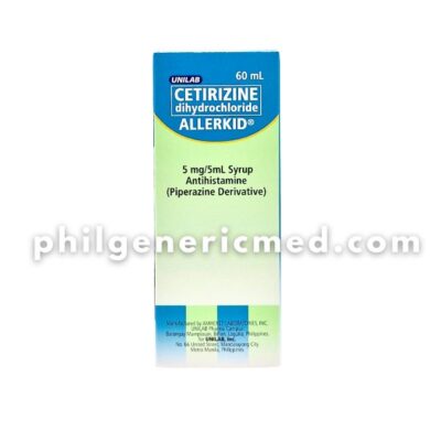 Cetirizine Dihydrochloride ALLERKID 5mg/5mL Syrup 60mL - Image 2