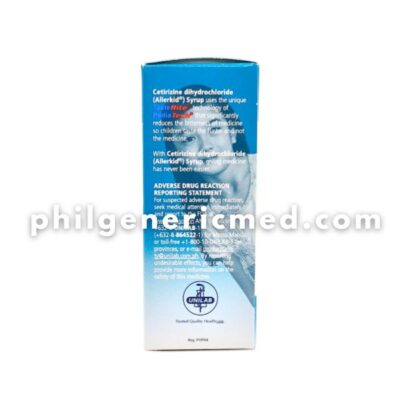 Cetirizine Dihydrochloride ALLERKID 5mg/5mL Syrup 60mL - Image 3