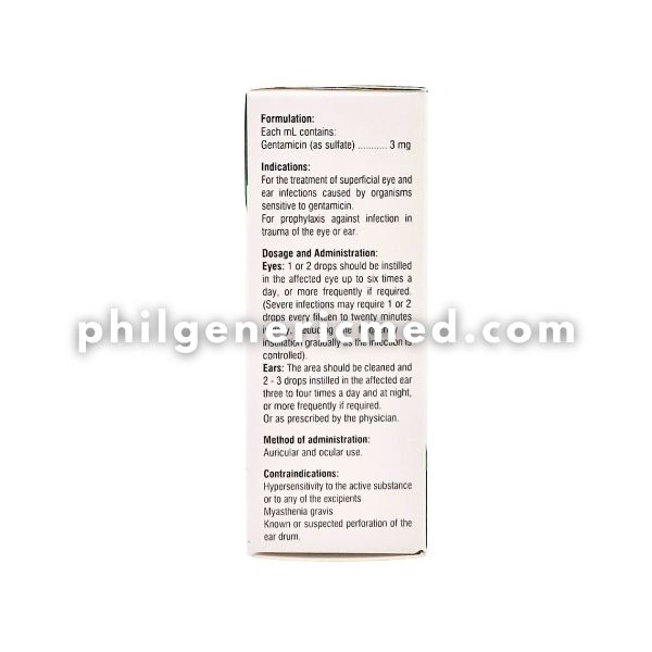 Gentamicin GENTAGO Ophthalmic/Otic Solution 0.3% (3 mg/mL) 5ml - Image 4