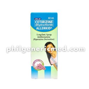 Cetirizine Dihydrochloride ALLERKID 5mg/5mL Syrup 60mL
