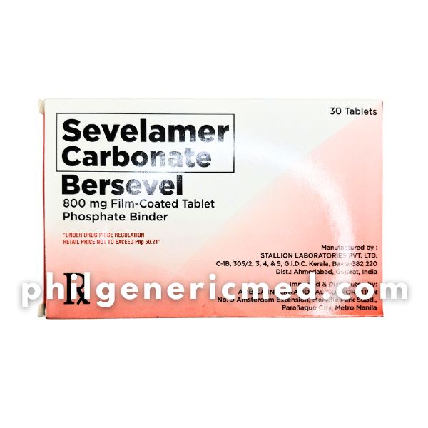Sevelamer Carbonate BERSEVEL 800 mg Film-Coated Tablet 30's