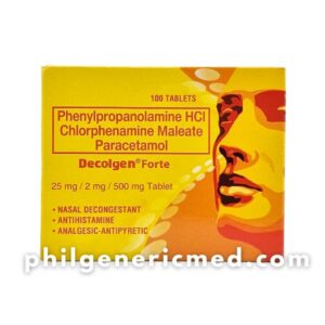 DECOLGEN FORTE 25mg/2mg/500mg Tablet 100's