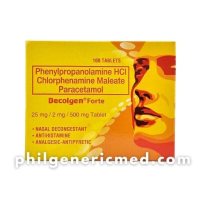 DECOLGEN FORTE 25mg/2mg/500mg Tablet 100's