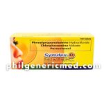 Phenylpropanolamine Hydrochloride Chlorphenamine Maleate Paracetamol SYMDEX-D 25mg/2mg/500mg Tablet 100’s