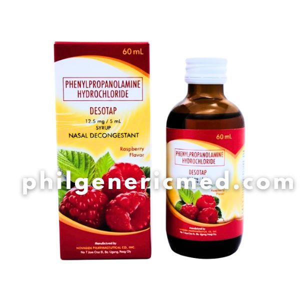 Phenylpropanolamine Hydrochloride DESOTAP 12.5mg/5ml 60ml - Image 2