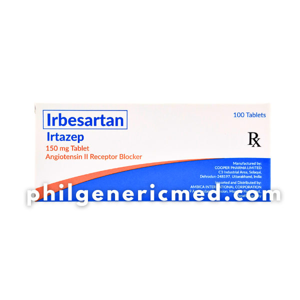 Irbesartan IRTAZEP 150 mg Tablet 100's
