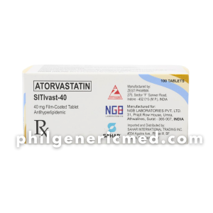 Atorvastatin SITlVAST-40 40mg Film-Coated Tablet 100's