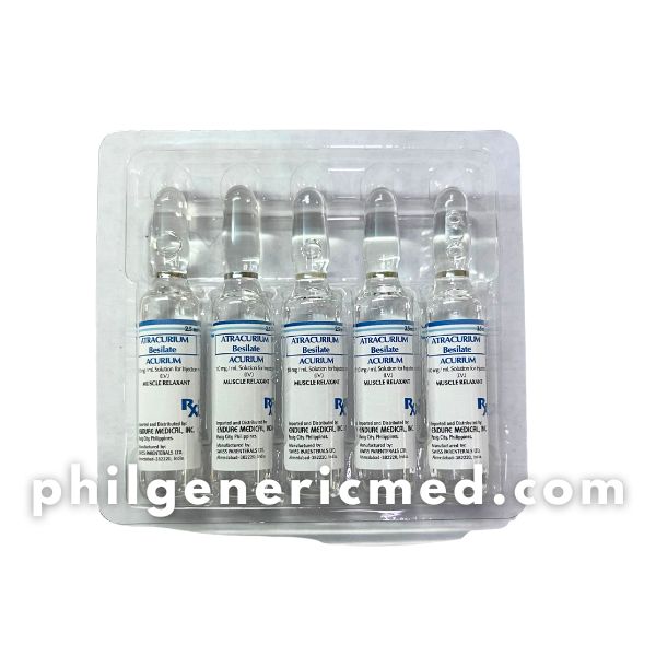 Atracurium Besilate ACURIUM 10 mg/mL Solution for Injection Ampoules 2.5mL X 5's - Image 2