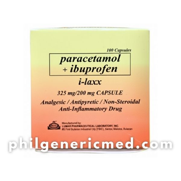 Paracetamol + Ibuprofen i-LAXX 325mg/200mg Capsule 100's