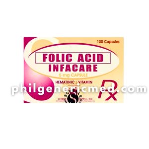 Folic Acid INFACARE 5mg Capsule 100's