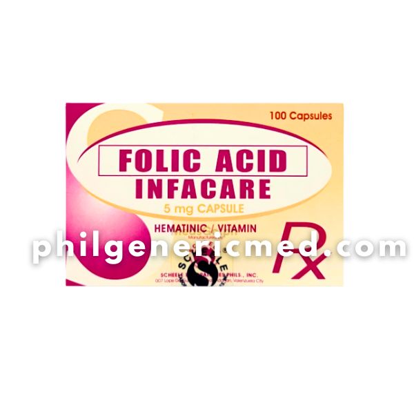 Folic Acid INFACARE 5mg Capsule 100's