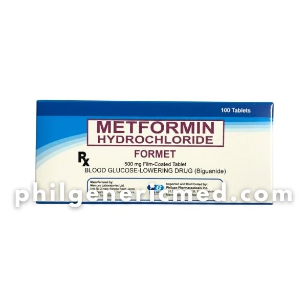Metformin Hydrochloride FORMET 500mg Film-Coated Tablet 100's