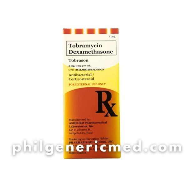 Tobramycin Dexamethasone TOBRASON 3mg/1mg per mL Ophthalmic Suspension 5mL