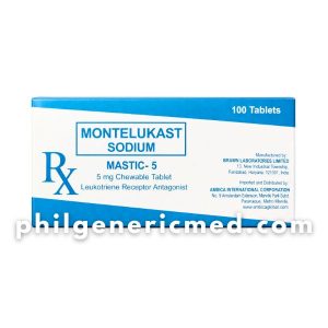 Montelukast Sodium MASTIC-5 5mg Chewable Tablet 100's